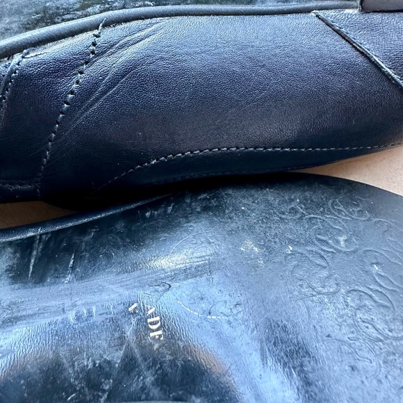 Chanel Navy Blue Leather Loafers - Picture 9 of 15